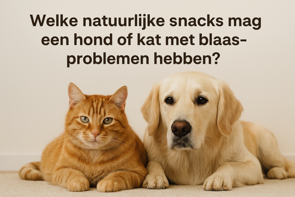 hond en kat samen bij natuurlijke snacks geschikt voor blaasproblemen 